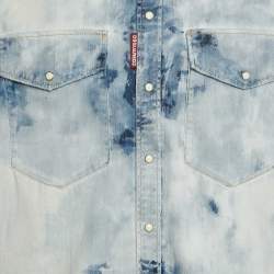 Dsquared2 Blue Washed Denim Long Sleeve Shirt XL