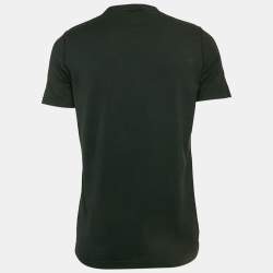 Dsquared2 Black Glitter Print Jersey Crewneck T-Shirt M