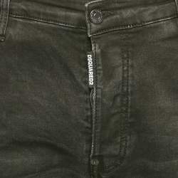 Dsquared2 Black Distressed Denim Skater Jeans XL Waist 35"
