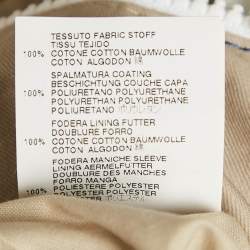 Dsquared2 Beige Cotton and Pu Zip-Up Jacket L