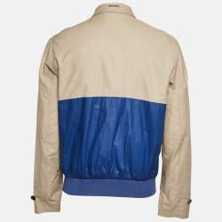 Dsquared2 Beige Cotton and Pu Zip-Up Jacket L