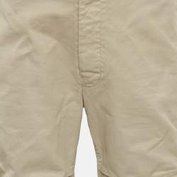 Pre Owned Dsquared2 Beige Cotton Straight Fit Trousers XL