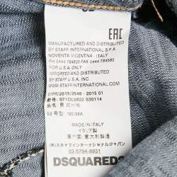 Dsquared2 Blue Embroidered Chambray Long Sleeve Shirt XL
