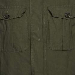 Dsquared2 Green Cotton Pocket Detail Zip-Up Jacket XL