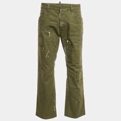 Dsquared2 Green Cotton Dean Jeans XXL Waist 38"