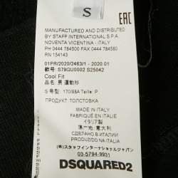 Dsquared2 Black Logo Print Cotton Cool Fit Hoodie S