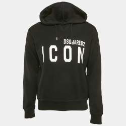 Dsquared2 Black Logo Print Cotton Cool Fit Hoodie S