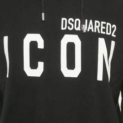 Dsquared2 Black Logo Print Cotton Cool Fit Hoodie S