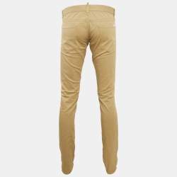 Dsquared2 Beige Cotton Drill Trousers M Waist 34"