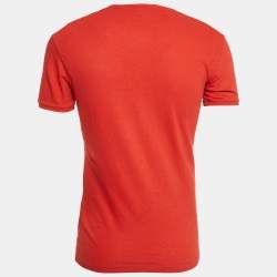 Dsquared2 Red Printed Jersey Chic Dan Fit T-Shirt S