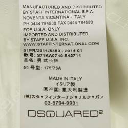 Pre Owned Dsquared2 Green Tropical Print Crepe Trousers L