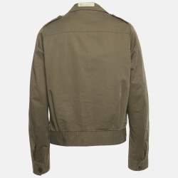 Pre Owned Dsquared2 Green Cotton Safari Jacket XXL