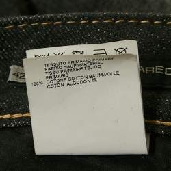 Pre Owned Dsquared2 Black Paint Splash Faded Denim Low Waist Jeans XS Waist 31"