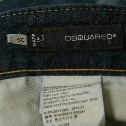 Pre Owned Dsquared2 Blue Camouflage Denim Regular Fit Jeans L Waist 36"