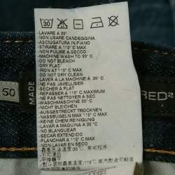 Pre Owned Dsquared2 Blue Camouflage Denim Regular Fit Jeans L Waist 36"