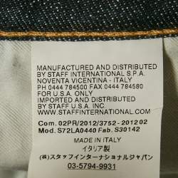 Pre Owned Dsquared2  Blue Dark Wash Distressed Denim Jeans S Waist 33"