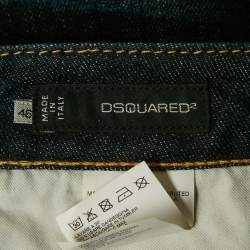 Pre Owned Dsquared2  Blue Dark Wash Distressed Denim Jeans S Waist 33"