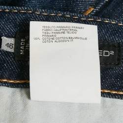 Pre Owned Dsquared2 Blue Denim Paint Splattered Distressed Jeans S Waist 34"