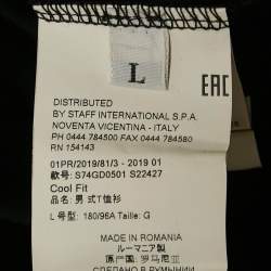 Pre Owned Dsquared2 Black Logo Print Jersey T-Shirt L