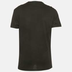 Pre Owned Dsquared2 Black Logo Print Jersey T-Shirt L