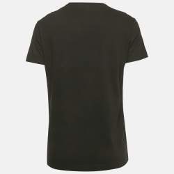 Pre Owned Dsquared2 Black Logo Print Jersey T-Shirt L