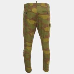 Pre Owned Dsquared2 Multicolor Camo Print Cotton Cargo Pants M