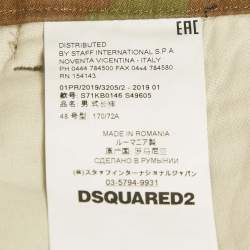 Pre Owned Dsquared2 Multicolor Camo Print Cotton Cargo Pants M
