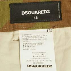 Pre Owned Dsquared2 Multicolor Camo Print Cotton Cargo Pants M
