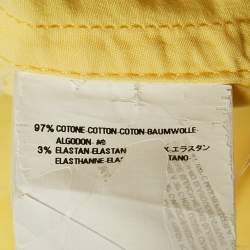 Pre Owned Dsquared2 Yellow Applique Cotton Short Sleeve Shirt  L