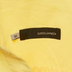Pre Owned Dsquared2 Yellow Applique Cotton Short Sleeve Shirt  L