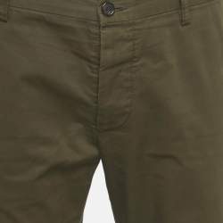 Pre Owned Dsquared2 Olive Green Cotton Trousers XL