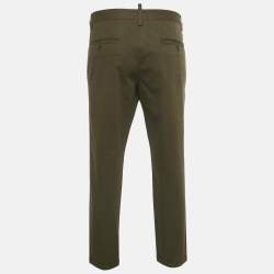 Pre Owned Dsquared2 Olive Green Cotton Trousers XL
