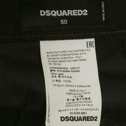 Pre Owned Dsquared2 Black Denim Slim Fit Jeans L Waist 35"