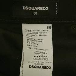Pre Owned Dsquared2 Black Denim Slim Fit Jeans L Waist 35"