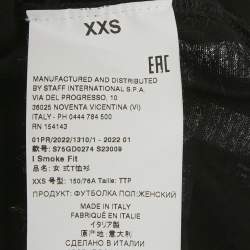 Pre Owned Dsquared2 Black Tiger Print Cotton Knit Crew Neck T-Shirt XXS