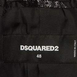 Pre Owned Dsquared2 Black Lurex Silk Evening Jacket M
