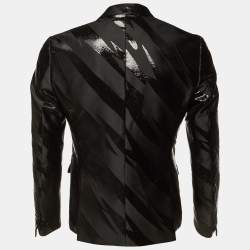 Pre Owned Dsquared2 Black Lurex Silk Evening Jacket M