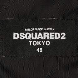 Pre Owned Dsquared2 Dark Blue Cotton Tokyo Tailored Jacket M