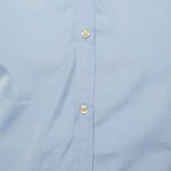 Pre Owned Dsquared2 Blue Cotton Long Sleeve Shirt L