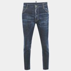 Pre Owned Dsquared2 Blue Distressed Denim Sexy Mercury Jeans XL Waist 36"