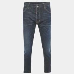 Pre Owned Dsquared2 Dark Blue Denim Cool Guy Jeans XL Waist 36"