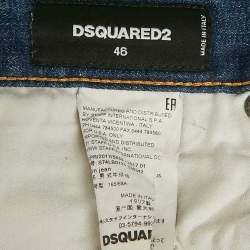 Pre Owned Dsquared2 Blue Distressed Denim Slim Jeans S/Waist 32"