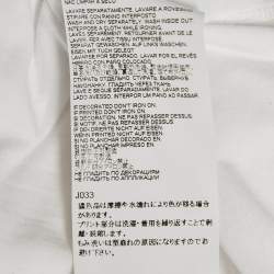 Pre Owned Dsquared2 White Logo Tape Print Jersey T-Shirt L