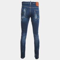 Pre Owned Dsquared2 Blue Distressed Denim Cool Guy Jeans XL Waist 36"