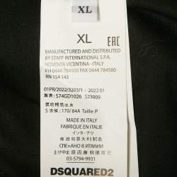 Pre Owned Dsquared2 Black Mexico Embroidered Jersey T-Shirt XL