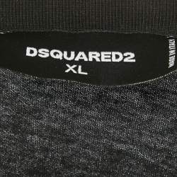 Pre Owned Dsquared2 Black Mexico Embroidered Jersey T-Shirt XL