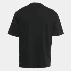Pre Owned Dsquared2 Black Logo Print Cotton T-Shirt XL