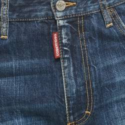 مملوكة مسبقًا Dsquared2 Blue Denim Logo Tape Brad Jeans M/Waist 34