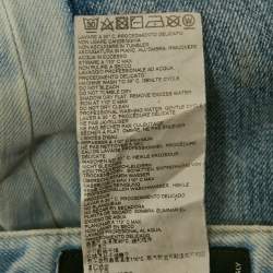 Pre Owned Dsquared2 Blue Denim Patch Detail Jeans XL Waist 38"