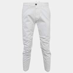 Pre Owned Dsquared2 White Denim Regular Fit Jeans M/Waist 33"